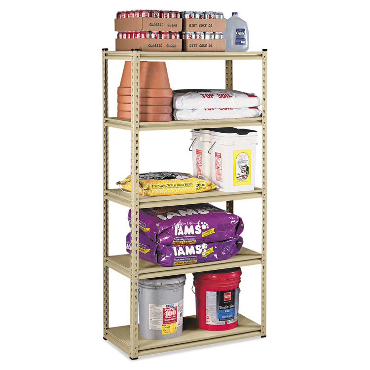 Stur-D-Stor Shelving, Five-Shelf, 36.5w x 18.5d x 72h, Sand 3