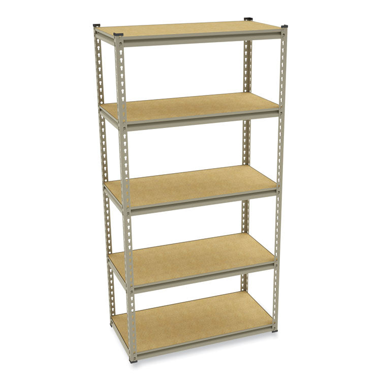 Stur-D-Stor Shelving, Five-Shelf, 36.5w x 18.5d x 72h, Sand 6