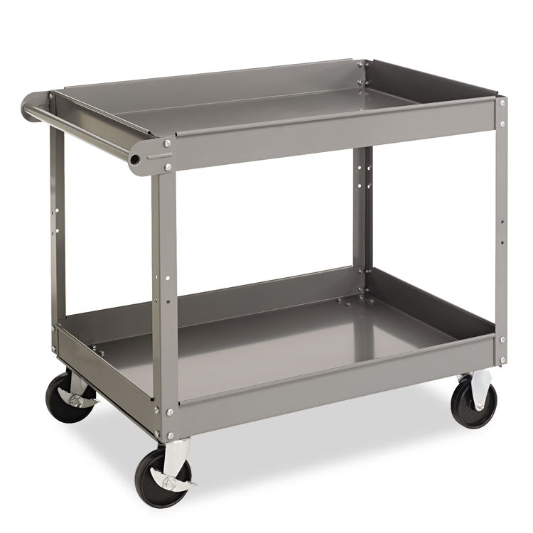 Two-Shelf Metal Cart, Metal, 2 Shelves, 500 lb Capacity, 24" x 36" x 32", Gray 1