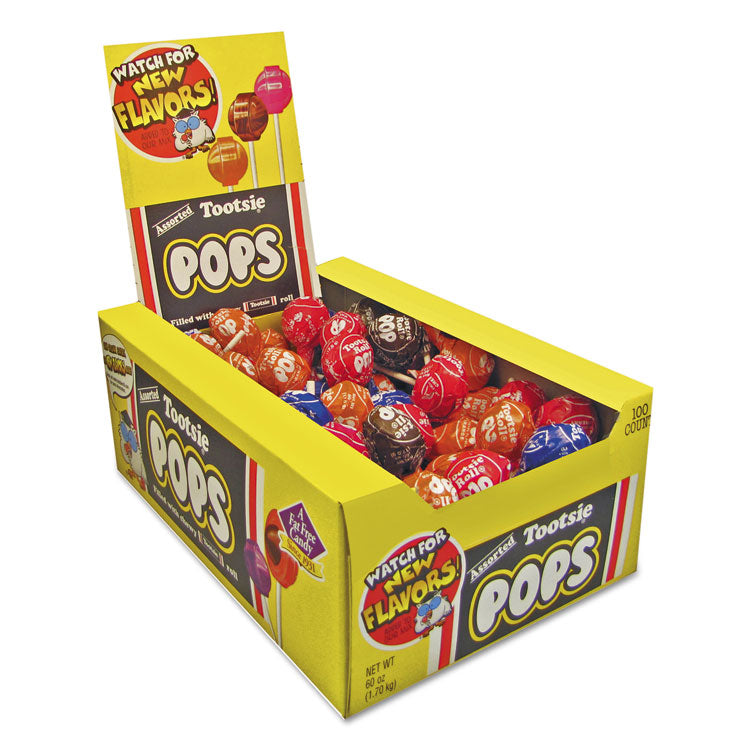 Tootsie Pops, Assorted Original Flavors, 0.6 oz Lollipops, 100/Box 1