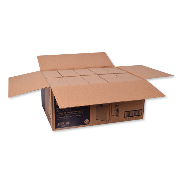 Industrial Paper Wiper, 4-Ply, 8.54 x 16.5, Unscented, Blue, 90 Towels/Box, 10 Boxes/Carton 5