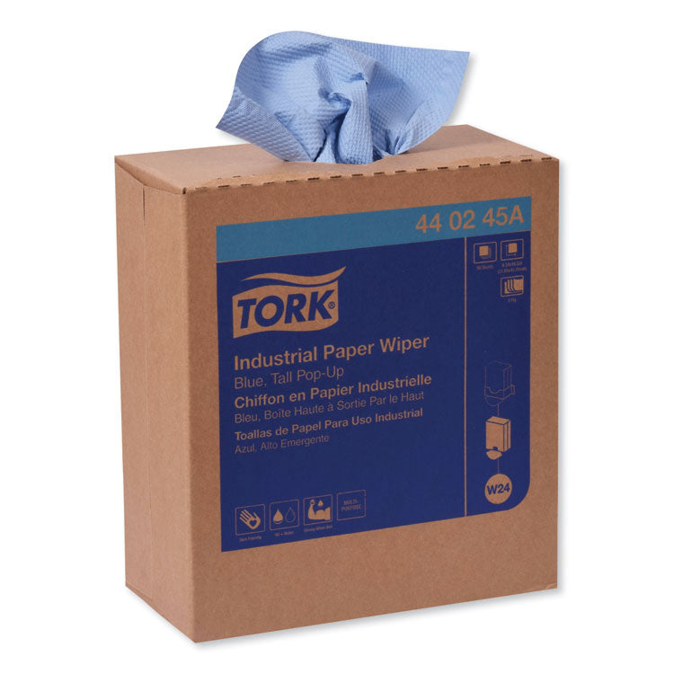 Industrial Paper Wiper, 4-Ply, 8.54 x 16.5, Unscented, Blue, 90 Towels/Box, 10 Boxes/Carton 2