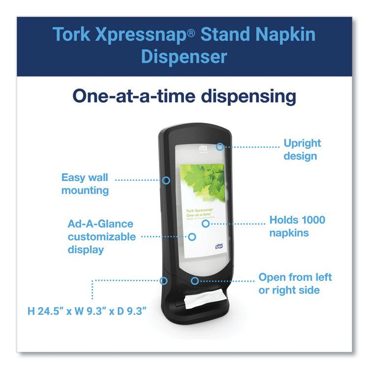 Xpressnap Stand Napkin Dispenser, 9.25 x 9.25 x 24.5, Black 2