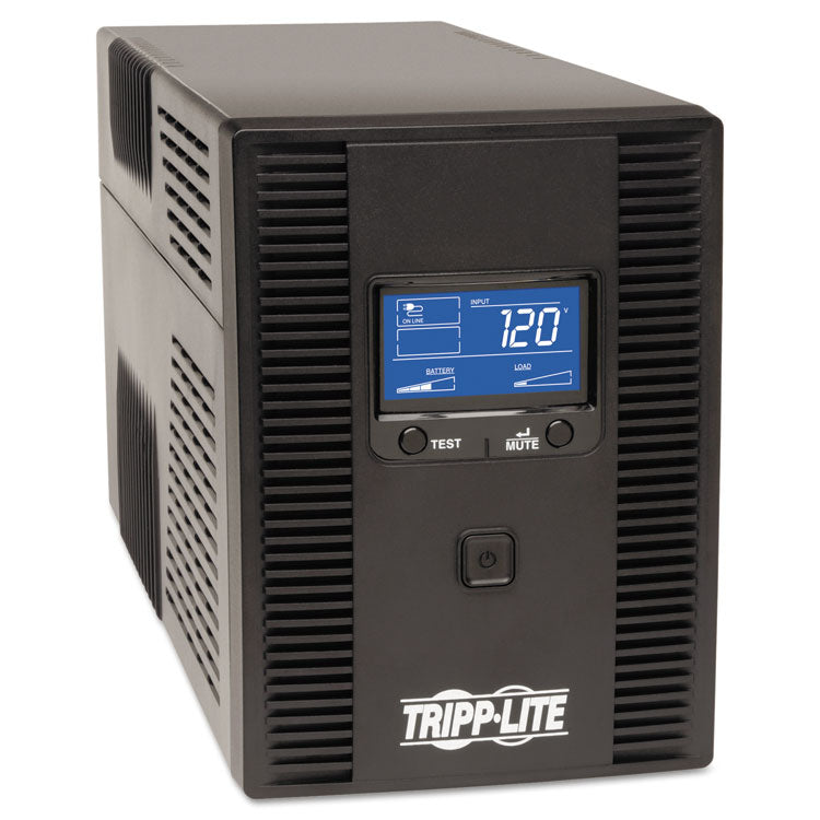 SmartPro LCD Line-Interactive UPS AVR Tower, 10 Outlets, 1,500 VA, 650 J 1