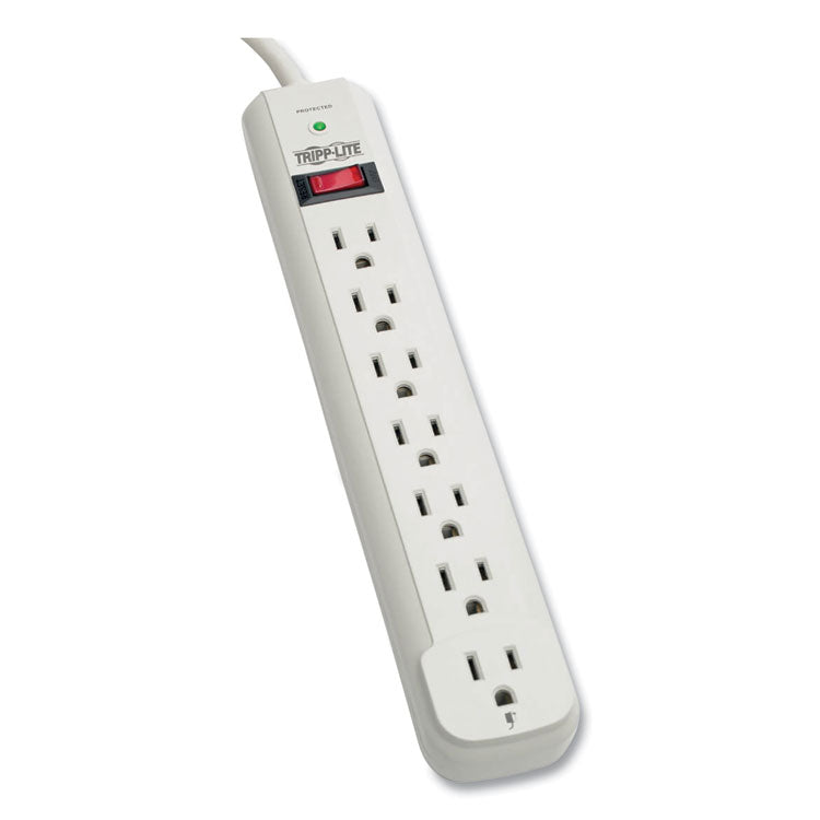 Protect It! Surge Protector, 7 AC Outlets, 6 ft Cord, 1,080 J, Light Gray 1