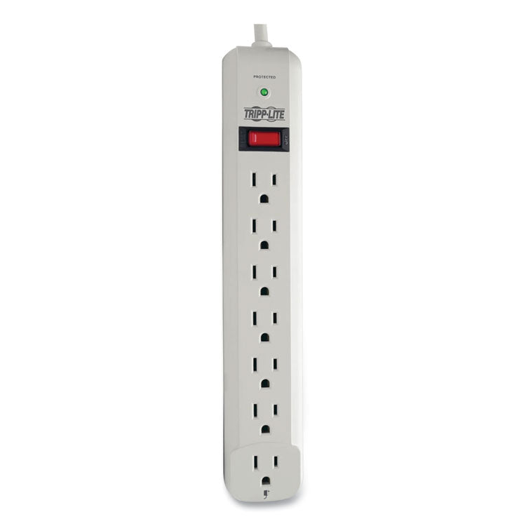 Protect It! Surge Protector, 7 AC Outlets, 6 ft Cord, 1,080 J, Light Gray 6