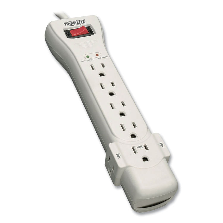 Protect It! Surge Protector, 7 AC Outlets, 7 ft Cord, 2,160 J, Light Gray 1