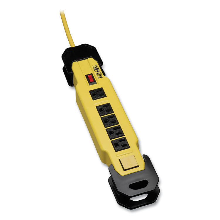 Power It! Safety Power Strip with GFCI Plug, 6 Outlets, 9 ft Cord, Yellow/Black 1