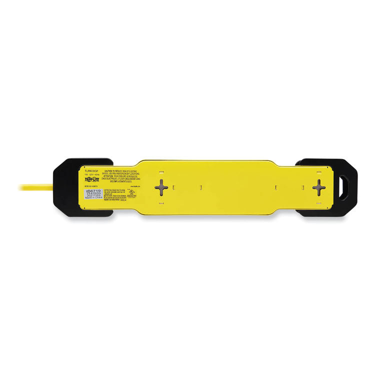 Power It! Safety Power Strip with GFCI Plug, 6 Outlets, 9 ft Cord, Yellow/Black 4