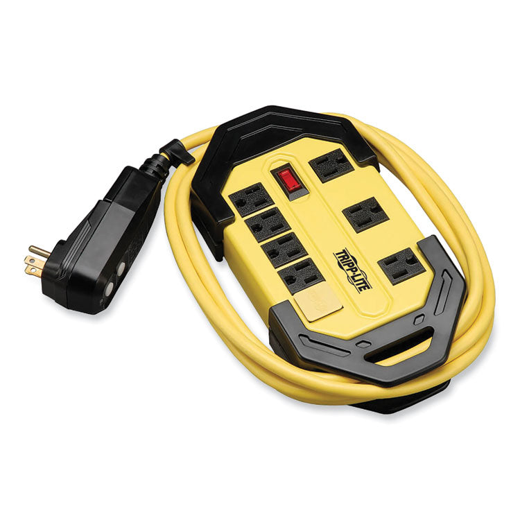 Power It! Safety Power Strip with GFCI Plug, 8 Outlets, 12 ft Cord, Yellow/Black 2