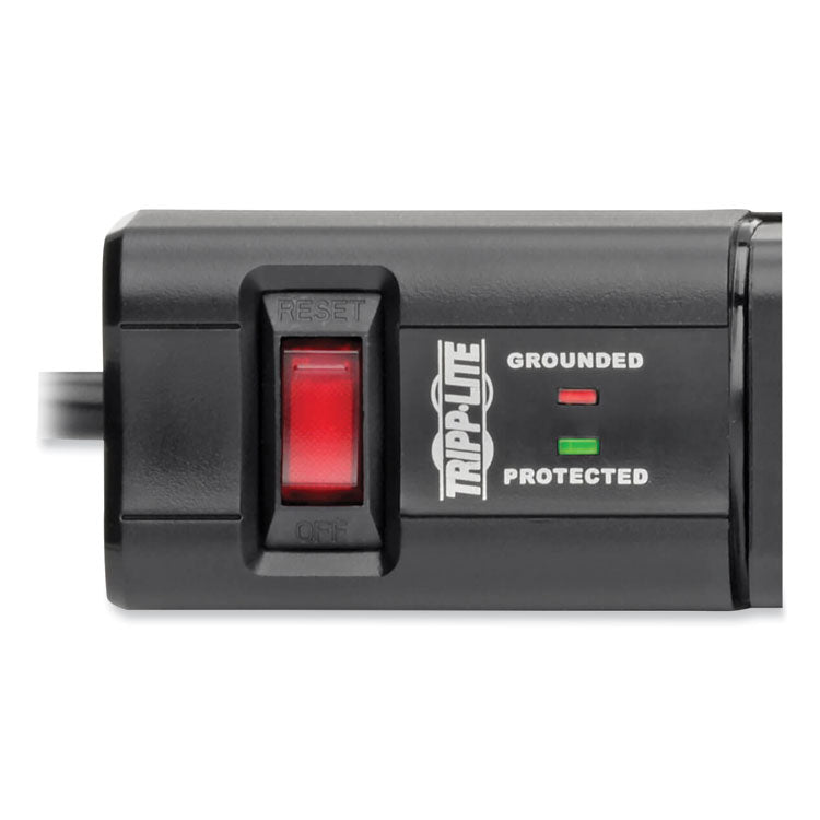 Protect It! Surge Protector, 6 AC Outlets/2 USB Ports, 8 ft Cord, 1,080 J, Black 8