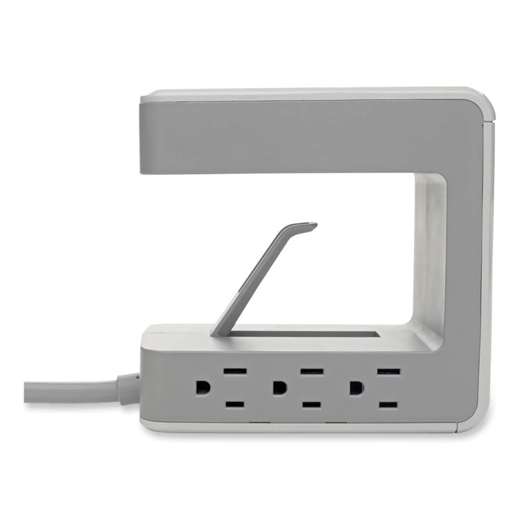 Surge Protector, 6 AC Outlets/2 USB-A and 1 USB-C Ports, 8 ft Cord, 1,080 J, Gray 6