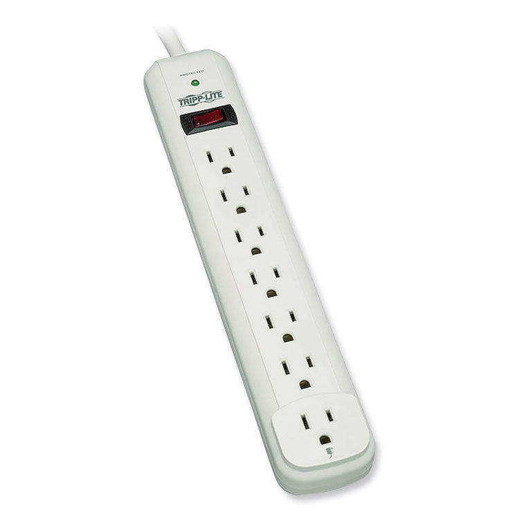 Protect It! Surge Protector, 7 AC Outlets, 12 ft Cord, 1,080 J, Light Gray 1