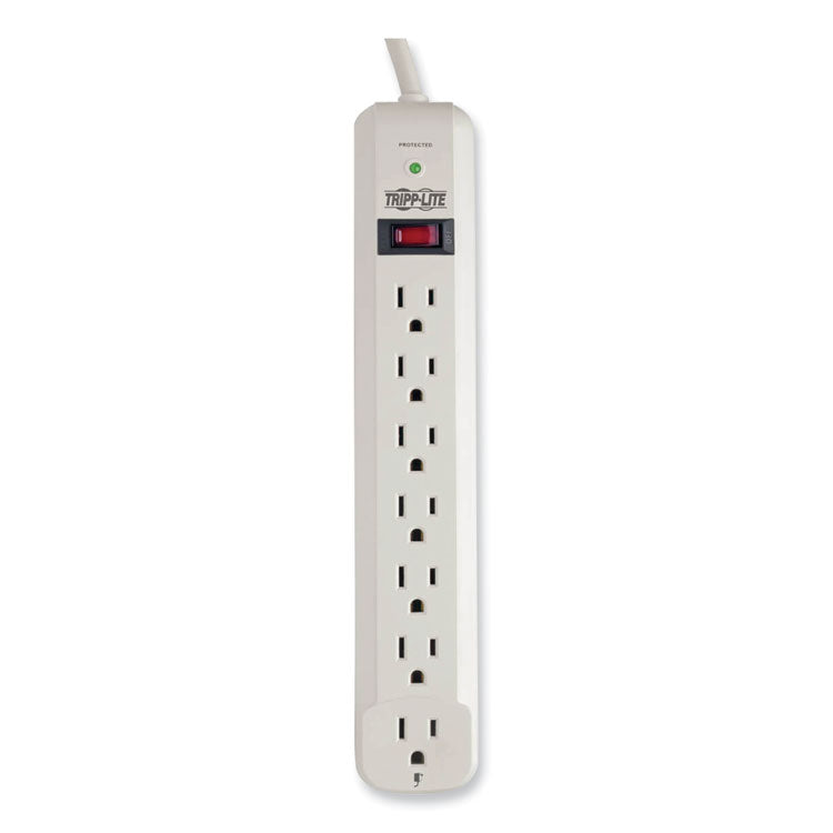 Protect It! Surge Protector, 7 AC Outlets, 12 ft Cord, 1,080 J, Light Gray 4