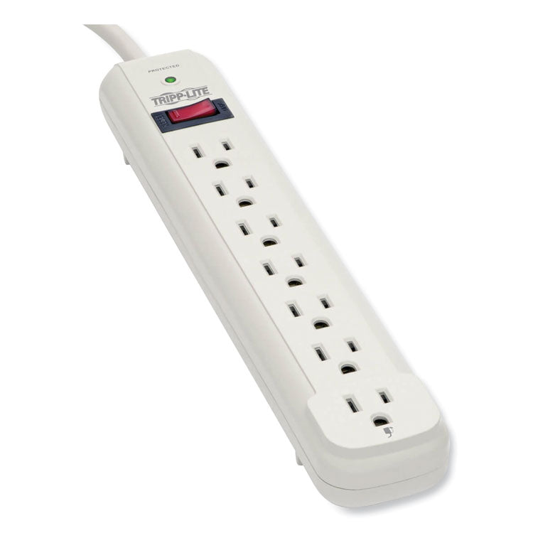 Protect It! Surge Protector, 7 AC Outlets, 25 ft Cord, 1,080 J, Light Gray 1