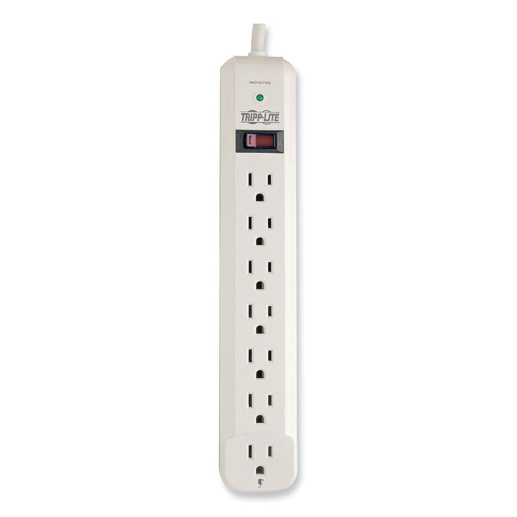 Protect It! Surge Protector, 7 AC Outlets, 25 ft Cord, 1,080 J, Light Gray 4