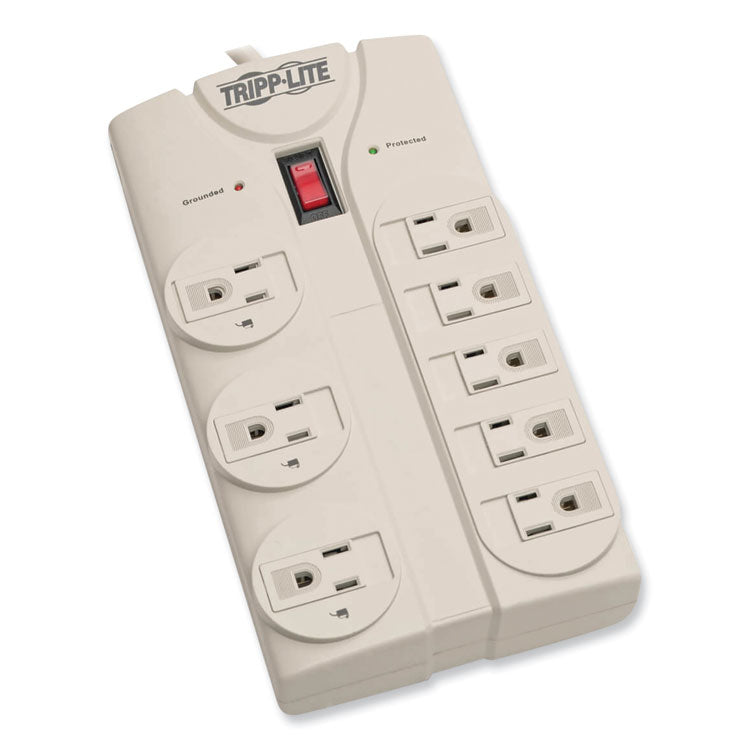 Protect It! Surge Protector, 8 AC Outlets, 8 ft Cord, 1,440 J, Light Gray 1