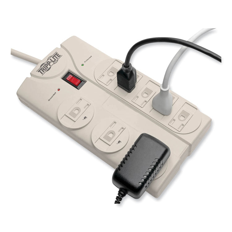 Protect It! Surge Protector, 8 AC Outlets, 8 ft Cord, 1,440 J, Light Gray 5