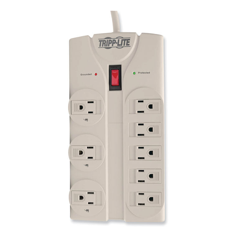 Protect It! Surge Protector, 8 AC Outlets, 8 ft Cord, 1,440 J, Light Gray 6