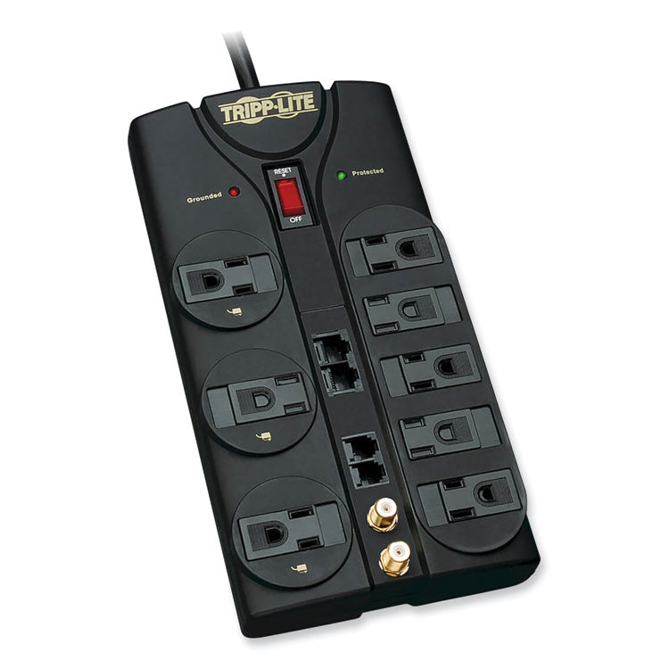 Protect It! Surge Protector, 8 AC Outlets, 10 ft Cord, 3,240 J, Black 1