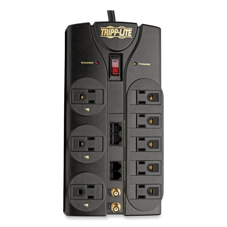 Protect It! Surge Protector, 8 AC Outlets, 10 ft Cord, 3,240 J, Black 4