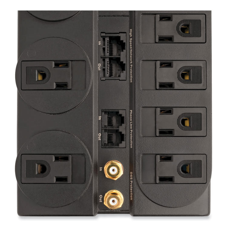 Protect It! Surge Protector, 8 AC Outlets, 10 ft Cord, 3,240 J, Black 6