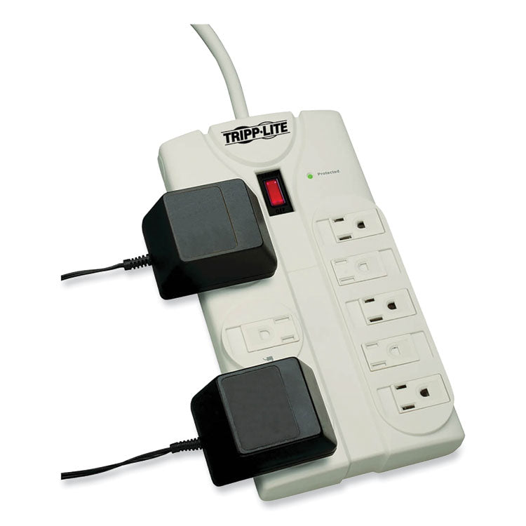 Protect It! Surge Protector, 8 AC Outlets, 25 ft Cord, 1,440 J, Light Gray 3