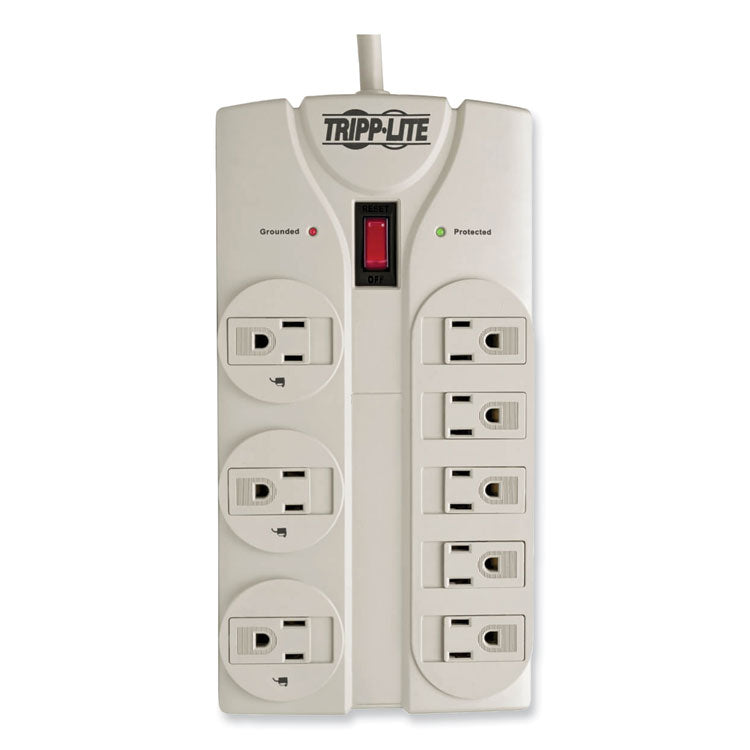 Protect It! Surge Protector, 8 AC Outlets, 25 ft Cord, 1,440 J, Light Gray 4