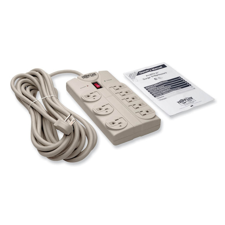 Protect It! Surge Protector, 8 AC Outlets, 25 ft Cord, 1,440 J, Light Gray 7