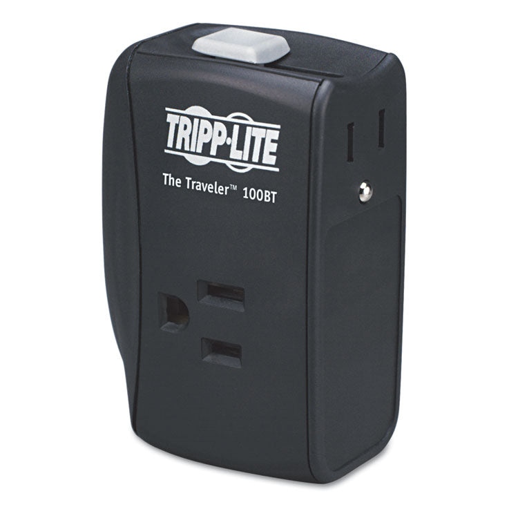 Protect It! Portable Surge Protector, 2 AC Outlets, 1,050 J, Black 2