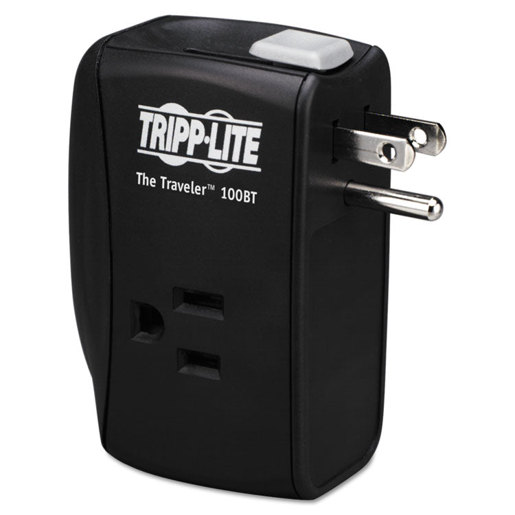 Protect It! Portable Surge Protector, 2 AC Outlets, 1,050 J, Black 4