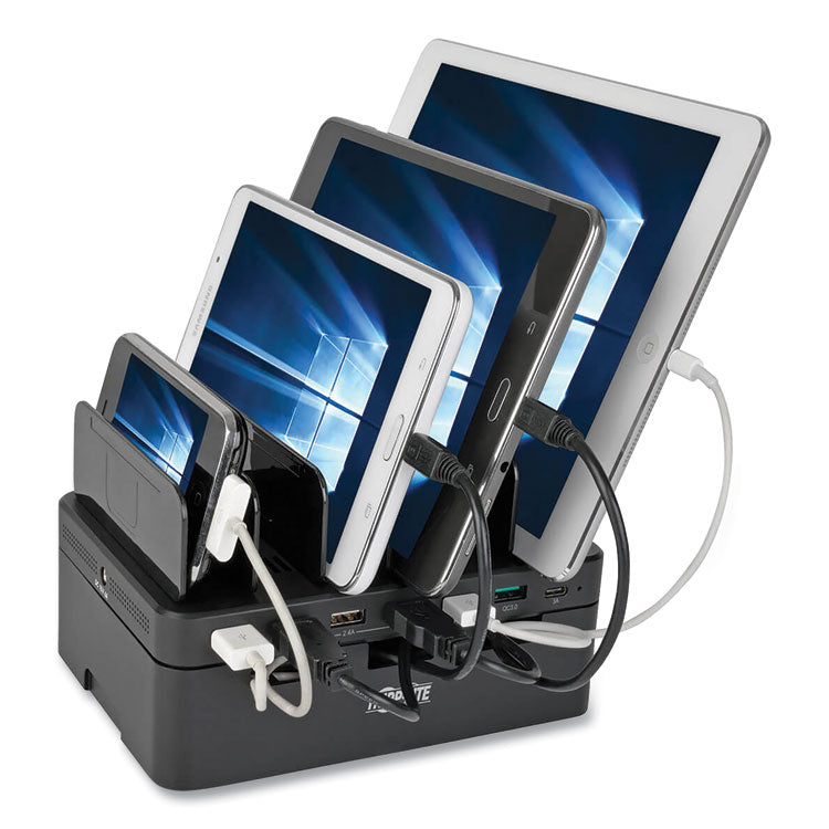 USB Charging Station with Quick Charge 3.0, 7 Devices, 4.9 x 2.6 x 6.6, Black 2