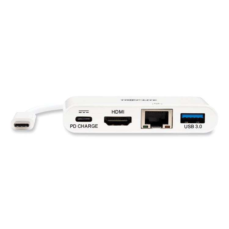 4k Dock With Charging And Ethernet, Usb C/4k Hdmi/usb A/pd Charging, White 8