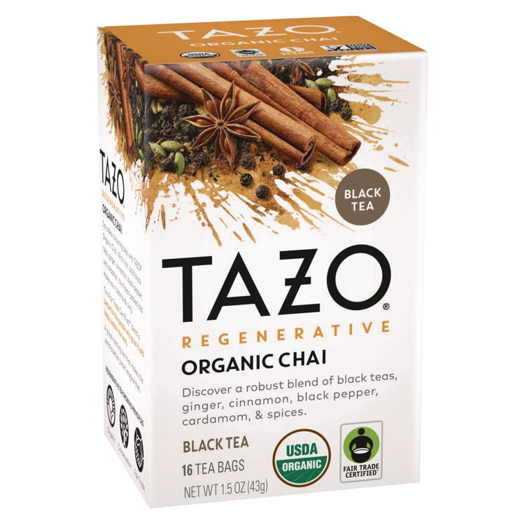 Tea Bags, Organic Chai, 16/Box, 6 Boxes/Carton 1