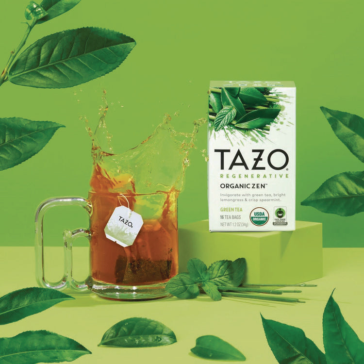 Tea Bags, Organic Zen, 16/Box, 6 Boxes/Carton 2