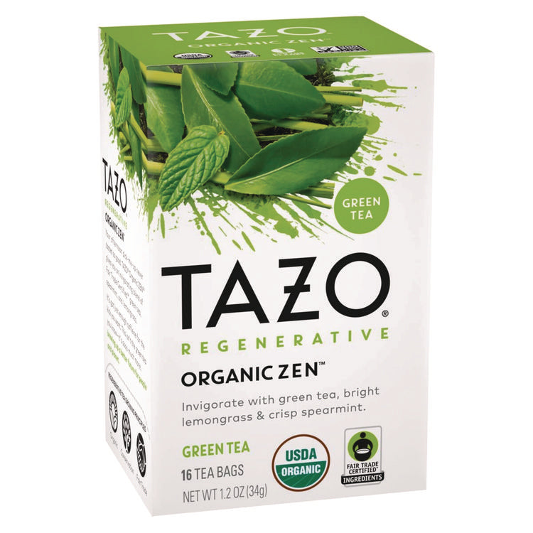 Tea Bags, Organic Zen, 16/Box, 6 Boxes/Carton 1