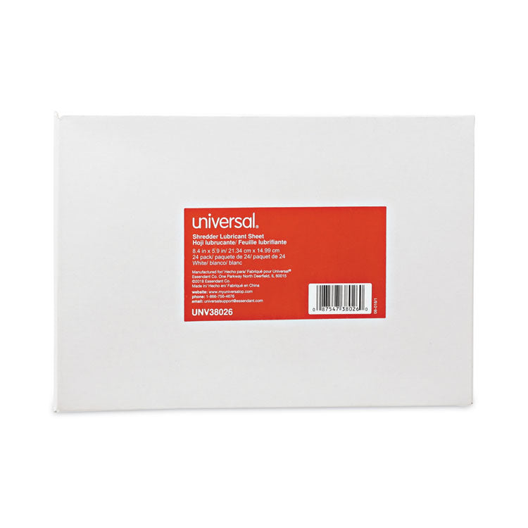 Shredder Lubricant Sheets, 8.4 x 5.9, 24 Sheets/Pack 2