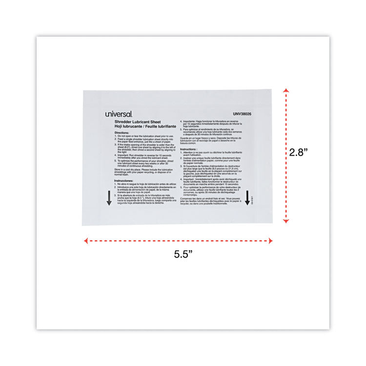 Shredder Lubricant Sheets, 8.4 x 5.9, 24 Sheets/Pack 4