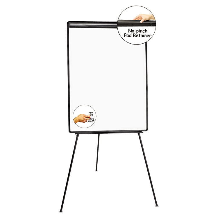 Dry Erase Board with Tripod Easel, 29 x 41, White Surface, Black Frame 3