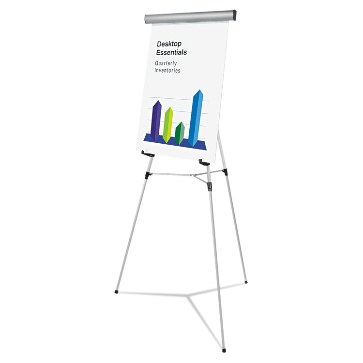 Heavy-Duty Adjustable Presentation Easel, 69" Maximum Height, Metal, Silver 1