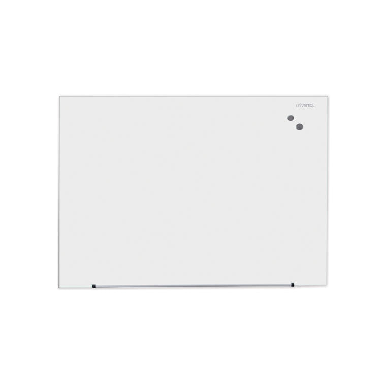 Frameless Magnetic Glass Marker Board, 48 x 36, White Surface 1