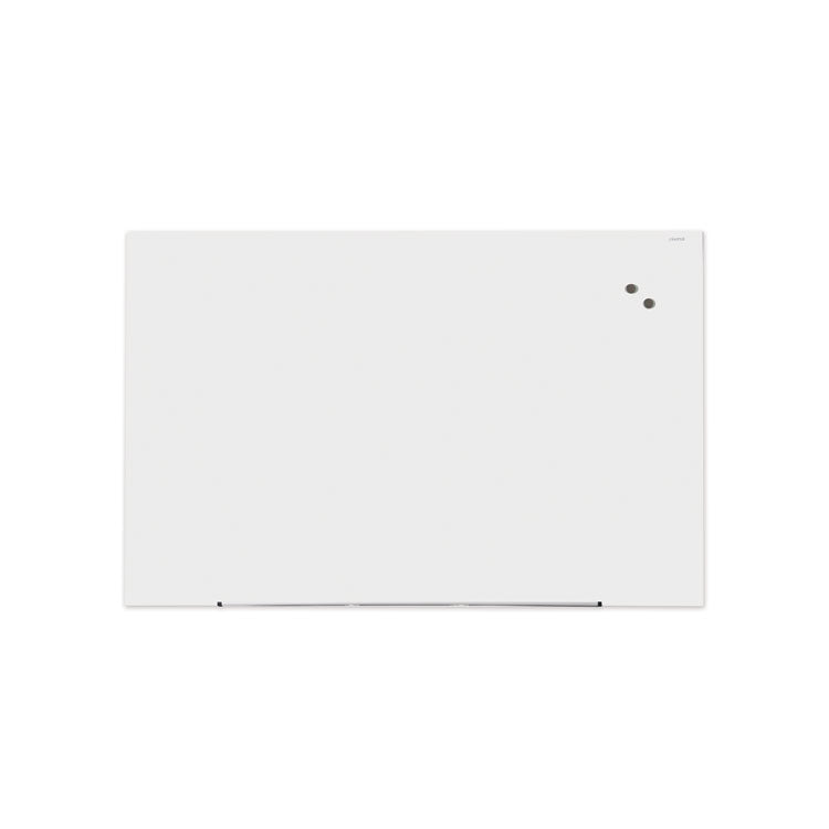 Frameless Magnetic Glass Marker Board, 72 x 48, White Surface 1