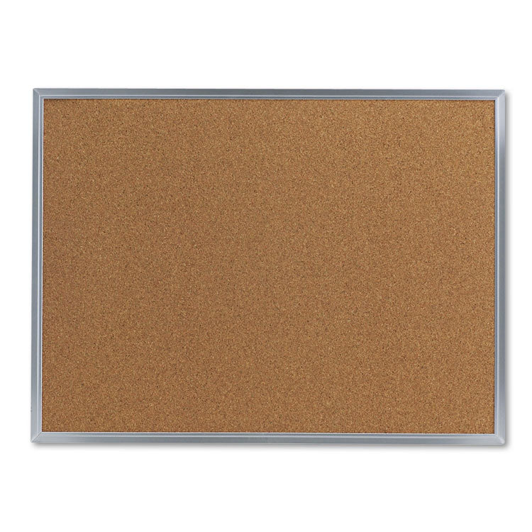 Cork Bulletin Board, 24 x 18, Tan Surface, Aluminum Frame 1