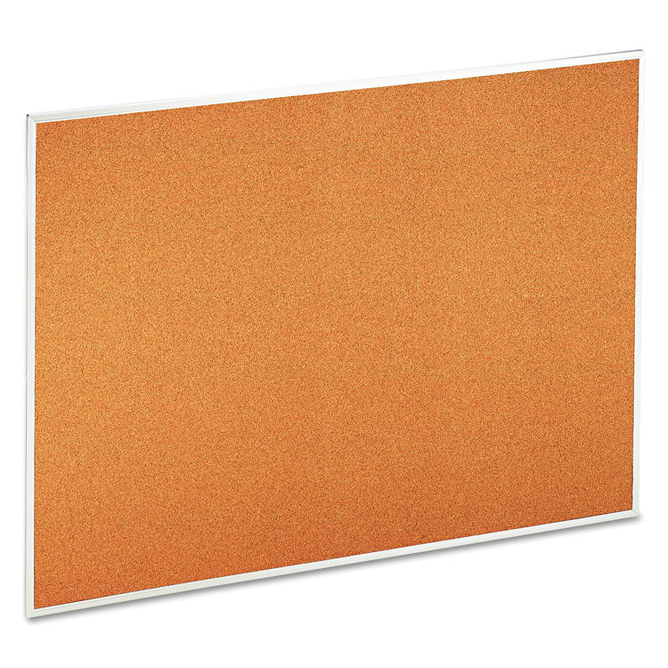 Cork Bulletin Board, 48 x 36, Tan Surface, Aluminum Frame 1