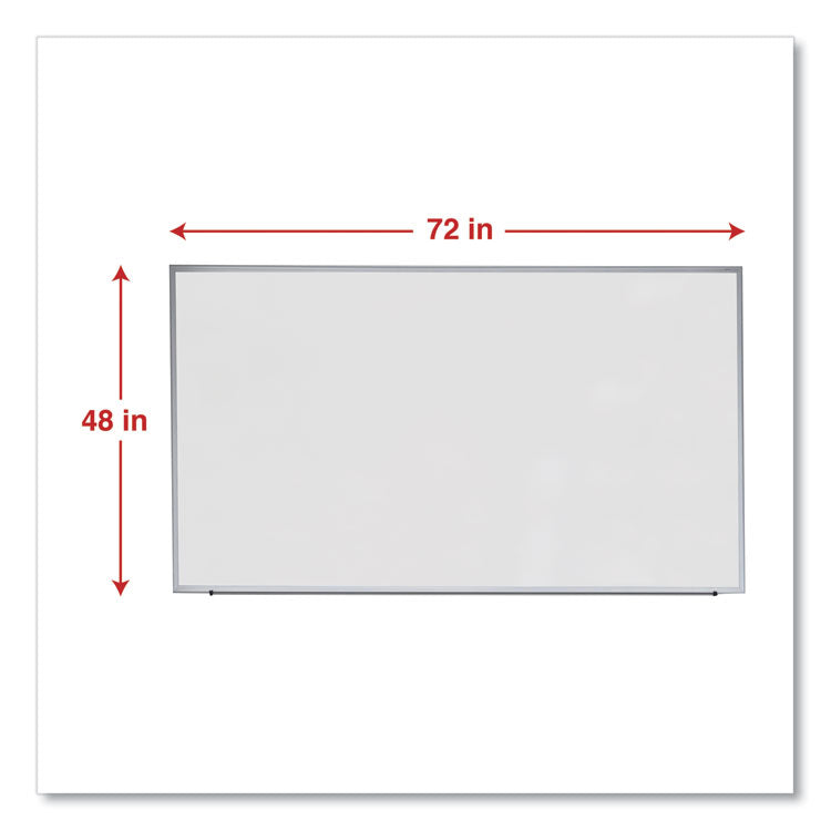 Deluxe Melamine Dry Erase Board, 72 x 48, Melamine White Surface, Silver Anodized Aluminum Frame 2