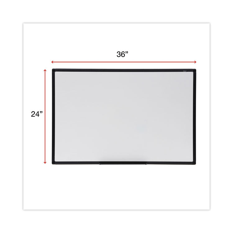 Design Series Deluxe Dry Erase Board, 36 x 24, White Surface, Black Anodized Aluminum Frame 4