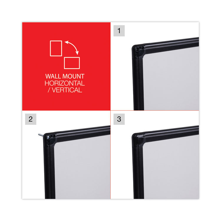 Design Series Deluxe Dry Erase Board, 36 x 24, White Surface, Black Anodized Aluminum Frame 5