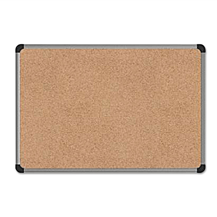 Cork Board with Aluminum Frame, 36 x 24, Tan Surface 2