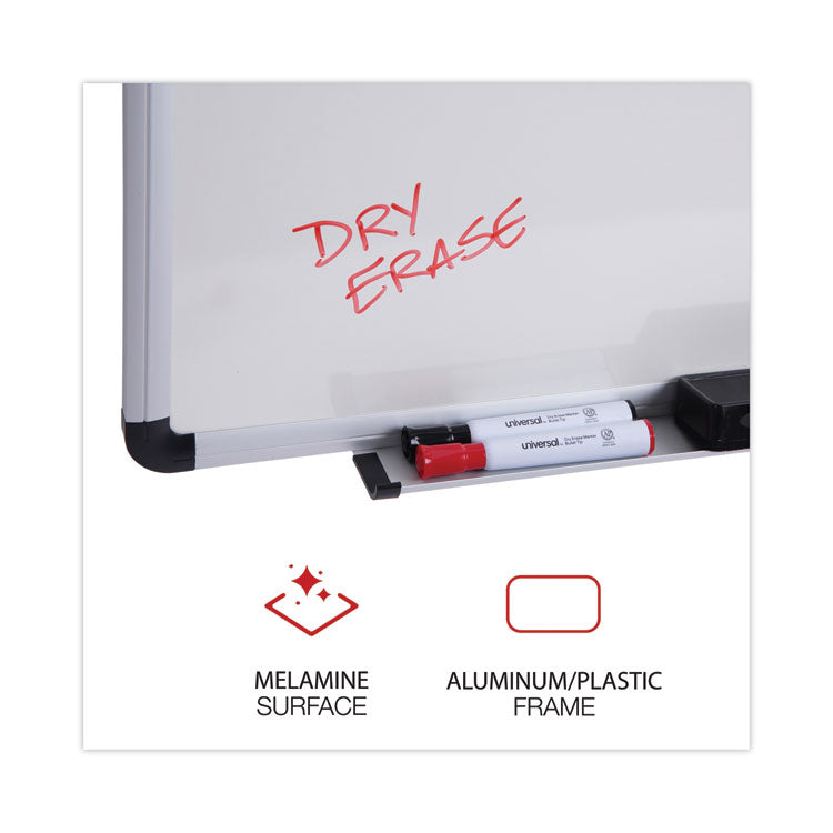 Modern Melamine Dry Erase Board with Aluminum Frame, 24 x 18, White Surface 2