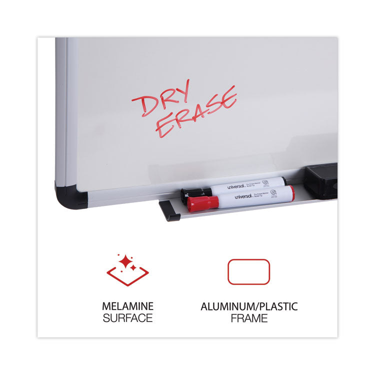 Modern Melamine Dry Erase Board with Aluminum Frame, 72 x 48, White Surface 2